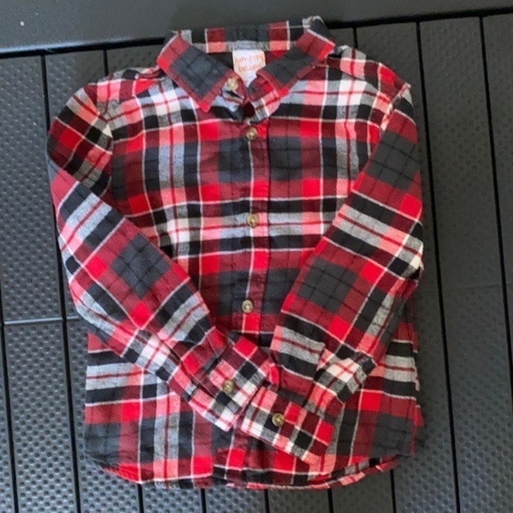 NWOT Jumping Bean kids 4T‎ flannel button up Shirt - Picture 1 of 6